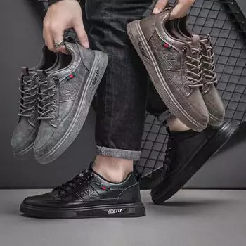 2024 new men s shoes new casual versatile sports and leisure, board shoes popular trendy shoes NT8826 39 коричневый