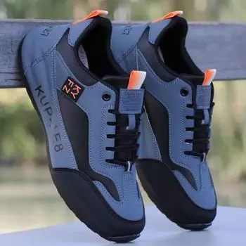 2024 new men s shoes spring and summer leather waterproof and non-slip sports shoes trendy versatile high-end casual shoes running shoes 38