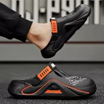 2024 New Men Sandals Casual Shoes EVA Lightweight Slippers Color Match Shoes Summer Beach Hot Sale Brand Clogs Zapatos Hombre 39-40 белый