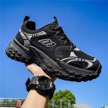 2024 new mesh breathable heightened thick-soled dad shoes Korean version street shooting retro sports shoes tire bottom trendy shoes 39