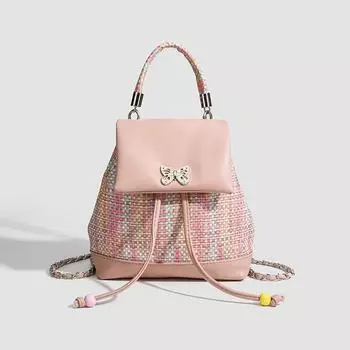 2024 новый нишевый дизайн, оригинальный маленький рюкзак с тканой цепочкой и ароматом, универсальный дофамин, милый крутой маленький рюкзак