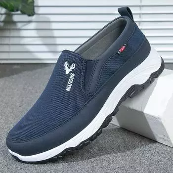 2024 new old ******* cloth shoes men s ****** and summer elderly shoes s**t-soled casual sports men s shoes middle-aged and elderly walking shoes 39 синий