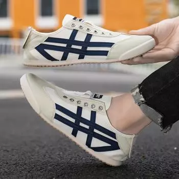 2024 new one-pedal canvas shoes men s shoes casual shoes trendy lazy sports shoes fashion ins board shoes men 39