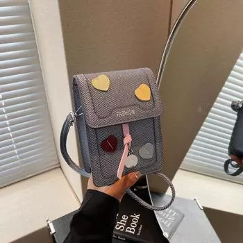 2024 new personalized small square bag personalized mobile phone bag fashionable foreign casual messenger bag popular small bag women