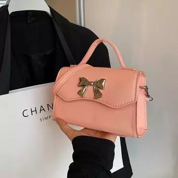 2024 new popular butterfly versatile messenger bag texture foreign style small bag women s fashion mini square bag чёрный