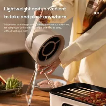 2024 New Portable Exhaust Fan Small Kitchen Hood Extractor Barbecue USB Supply Desktop Range Hoods Mini Suction Cooker Hood