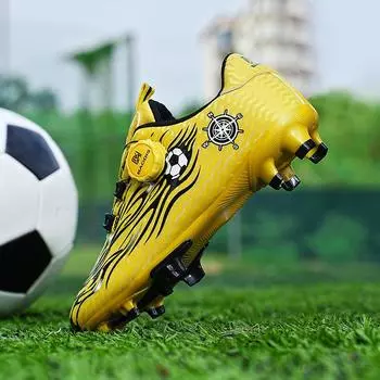 2024 new rotating buckle football shoes children teenagers primary and secondary school students long nails broken nails low top training shoes 28