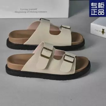 2024 new sandals women s outer wear summer national tide explosion high-end Roman shoes platform muffin casual beach shoes 35 хаки