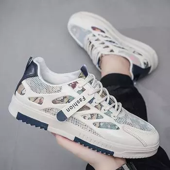 2024 новые сезонные модные мужские кроссовки в новом стиле, модная обувь с низким берцем, дышащая обувь 39 белый