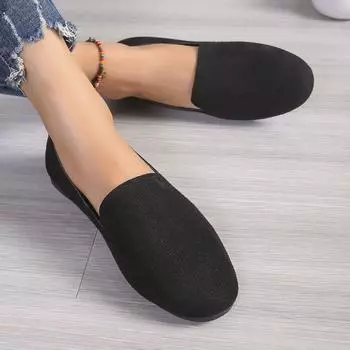 2024 new single shoes women s round head casual flat shoes one pedal suede beanie shoes large size women s shoes 36 чёрный