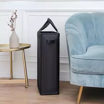 2024 New Slim Laundry Hamper Handles narrow foldable Laundry basket Thin laundry basket dirty clothes Collapsible laundry basket чёрный