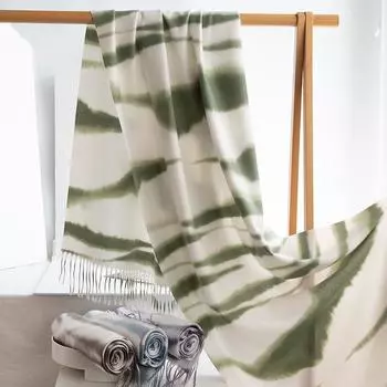 2024 New Soft And Warm Imitation Cashmere Zebra Striped Fringe Scarf With High-End Feel, Women S Scarf And Shawl 80*200cm