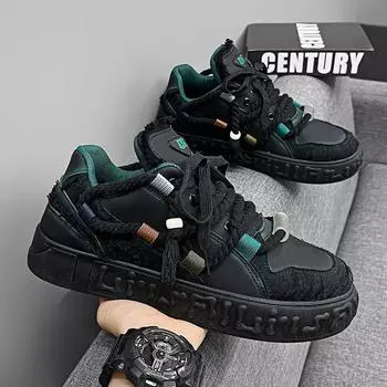 2024 New Special Offer Men s Shoes Fashion Casual Skateboarding Shoes Thick soled Wear resistant Morning Running Sports Shoes 39