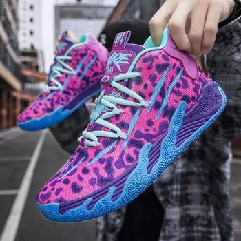 2024 New Spring and Autumn Basketball Shoes Men s High Top Running Sneakers Students Outdoor Real Shoes 36