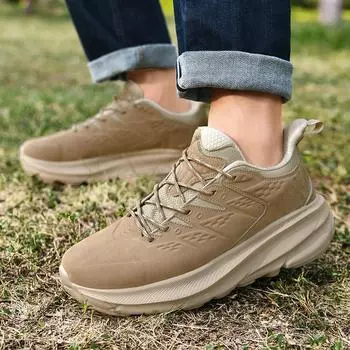 2024 New Spring Outdoor Trendy Sports Shoes for Men s High end Fashion Atmosphere Cushioned Running Sports Shoes 39 хаки