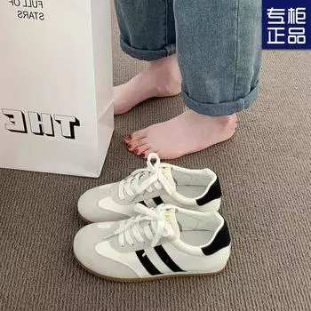 2024 New Student Shoes Casual Trend Summer and Autumn Niche Sneakers Vintage Yellow German Training Shoes Women s Shoes 35 розовый