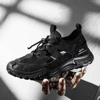 2024 new summer bag head sandals men s outer wear trend beach cool slippers mesh hollow sports summer sweat-proof 39