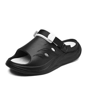 2024 New Summer Eva Fashion Men Slippers Women Flip Flops Thick Slides Fashion Printed Couples Platform Shoes Outdoor Sandals 36-37 зелёный