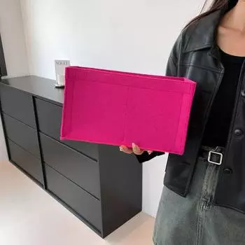 2024 new temperament fashion design hand retro foreign style solid color square large capacity texture felt bag women чёрный