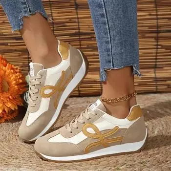 2024 New Trend Round Head Deep Mouth Walking Shoes Light Versatile Breathable Cross Lace Casual Sports Shoes Zapatos De Mujer 36 чёрный