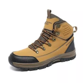 2024 new winter plus cotton warm men s comfortable non-slip high-top hiking boots Outdoor work men s boots extra size 39