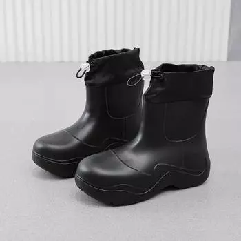 2024 New Women Rain Boots Autumn Platform Shoes Waterproof Kitchen Shoes Comfortable Female Ankle Boot EVA Windproof Women Boots 36-37