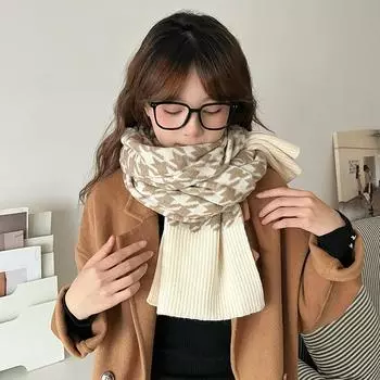 2024 New Women s Winter Premium Knitted Neck Scarf 200x40cm