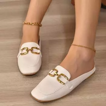 2024 New Women Shoes Ladies Flat Fashion Vintage British Leather Oxford Loafers Size 43 Comfy Casual Shallow Flats Gold Logo 35 бежевый