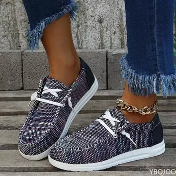 2024 Новые женские туфли Кроссовки Трикотажные сетчатые туфли Dude Flats Большие размеры Женские слипоны Mujer Zapatill Повседневные летние женские мокасины 35 красный