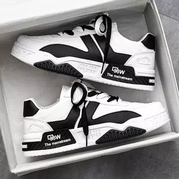 2024 Newest Autumn Men S Sneakers Comfortable Platform Shoes Trend Lace-Up Vulcanized Shoes White Casual Shoes For Men Zapatillas 39