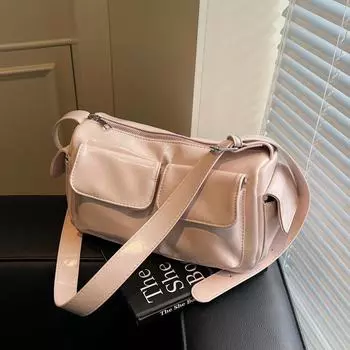 2024 Niche Retro High-End красная сумка через плечо с подушкой для подмышек для женщин null грязно-белый