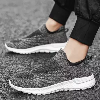 2024 носки обувь большого размера мужская обувь мода экспорт летающая тканая дышащая мягкая подошва большой размер для ходьбы легкая повседневная спортивная обувь 35