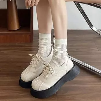 2024 Носки женские летние Лолита милые однотонные низкие носки с кружевом в горошек и бантом прозрачные белые носки 35-41 35 бежевый