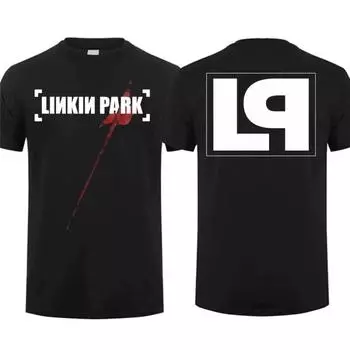 2024 Ностальгическая повседневная мужская футболка Linkin Memory Fragments Mixed Into One Theory Park Print Oversize Hip Hop Tee S-3XL XS
