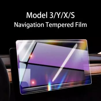 2024 НОВАЯ автомобильная защитная пленка для экрана GPS-навигации для Tesla Model 3 Model Y Model X Model S закаленное стекло матовое и прозрачное HD Clear-Model 3/Y