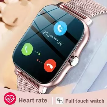 2024 НОВЫЕ SmartWatch Android Phone 1,83 Цветной экран с сенсорным экраном и пользовательским циферблатом Смарт-часы для женщин Bluetooth Вызов Смарт-часы для мужчин Silica gel золотой