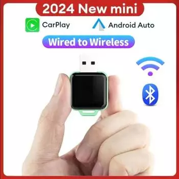 2024 НОВЫЙ 2 в 1 беспроводной CarPlay Android Auto адаптер Car Play проводной к беспроводной Smart AI Box WiFi быстрое подключение универсальный для GWM Haval CHERY GEELY