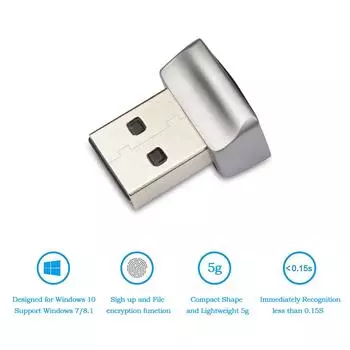 2024 НОВЫЙ модуль считывателя отпечатков пальцев Type C/USB для Windows 10 11 Hello биометрический сканер навесной замок для ноутбука ПК разблокировка отпечатков пальцев