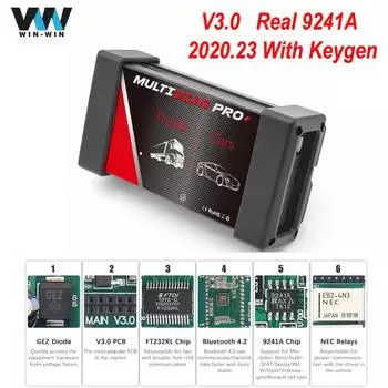 2024 НОВЫЙ сканер VCI OBD2 2021.11 Keygen TCS CDP Bluetooth Multidiag Pro V2022.23 V3.0 NEC Real 9241A диагностический инструмент