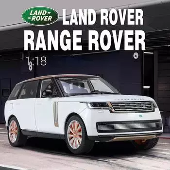2024 Новая 1/18 Land Range Rover SUV литая модель автомобиля из литого металла внедорожник модель автомобиля звуковая и световая имитация детская игрушка подарок чёрный