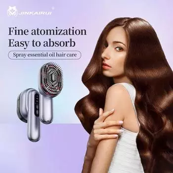 2024 Новая электрическая массажная расческа с эфирным маслом, расческа-меридиан, массажер для ухода за волосами, расческа для гладких волос