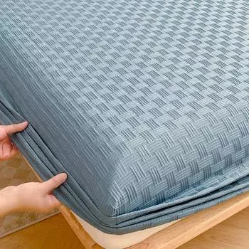 2024 Новая антибактериальная вафельная жаккардовая цветная тканая простыня 5а класса Pillow Case Piece