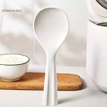 2024 Новая бытовая ложка для риса Кухонная ложка из пищевого полипропилена пластиковая ложка для риса может выдерживать антипригарный рис с фиксатором для вешалки