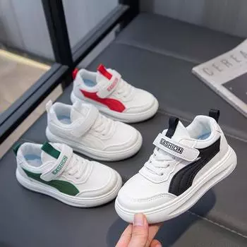 2024 Новая детская мода Дышащие низкие кеды для скейтбординга Дети Студенты Трендовая повседневная спортивная обувь для бега Удобные кроссовки для мальчиков и девочек 26 чёрный