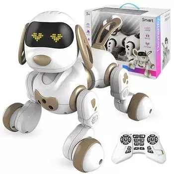 2024 Новая детская образовательная обучающая игрушка RC Robot Electric Smart Pet Dog LED Light Жесты Sensing Dialogue Singing Dance Robot Pet Dog синий