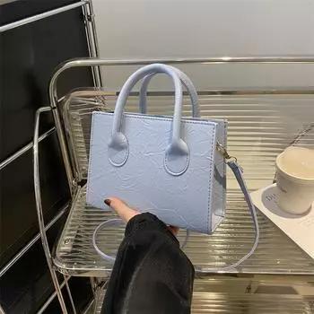 2024 новая фактурная сумка женская трендовая повседневная сумка для поездок на работу индивидуальная сумка через плечо в иностранном стиле чёрный