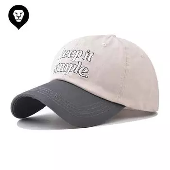 2024 новая хлопковая бейсболка с маленькими буквами, подходящая по цвету, мужская и женская, для активного отдыха, с большой вышивкой Adjustable