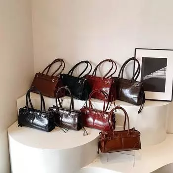 2024 новая интернет-знаменитость с тем же плечом, городская простота, высокое чувство, ниша, изысканный, большой емкости hbag Small бордовый