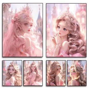 2024 Новая картина для девочек, мозаика, сделай сам, алмазная картина, ангел, девочка, вышивка, алмазное украшение для комнаты, водный бриллиант, подарок, картина Full Round 20x30CM