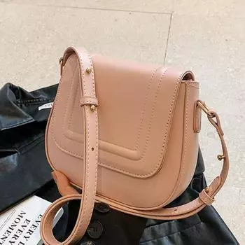 2024 Новая корейская версия для девочек, ретро-мода для отдыха, простая маленькая квадратная сумка в гонконгском стиле на одно плечо, весенняя сумка подмышками Senmeng для женщин